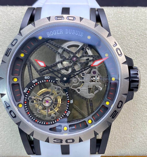 Roger Dubuis Excalibur RDDBEX0549 BBR Factory Tourbillon Skeleton Dial Replica Watches - Luxury Replica