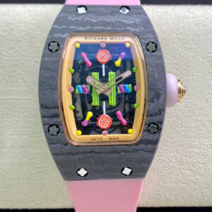 Richard Mille RM-07 Bon Bon RM Factory Pink Rubber Strap Replica Watches - Luxury Replica