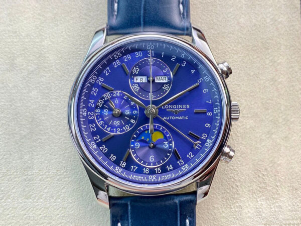 Longines Master Collection L2.773.4.92.0 YL Factory Blue Leather Strap Replica Watches - Luxury Replica