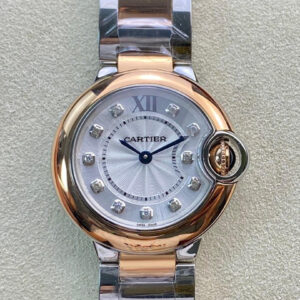 Ballon Bleu De Cartier 28MM W3BB0005 V6 Factory White Diamond Dial Replica Watches - Luxury Replica