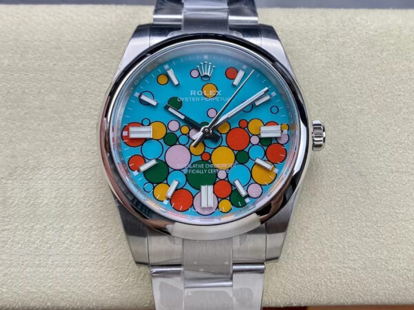 Rolex Oyster Perpetual M124300-0008 41MM EW Factory Blue Dial Replica Watches - Luxury Replica