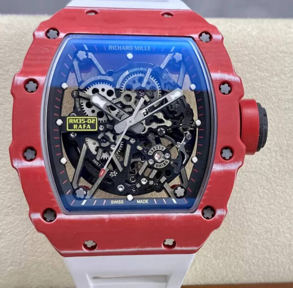 Richard Mille RM35-02 T+ Factory NTPT Carbon Fiber Skeleton Dial Replica Watches - Luxury Replica