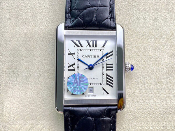 Cartier Tank W5200027 AF Factory Silvery White Dial Replica Watches - Luxury Replica