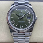 Rolex Day Date M228236-0008 GM Factory V2 Green Dial Stainless Steel Strap Replica Watches - Luxury Replica