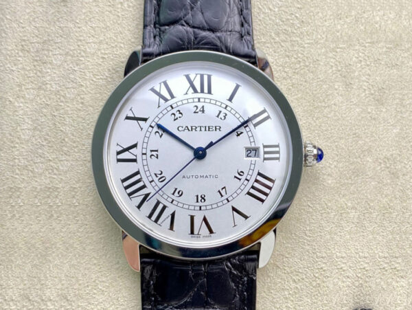 RONDE DE CARTIER W6701010 AF Factory Leather Strap Replica Watches - Luxury Replica