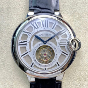 Ballon Bleu De Cartier W6920021 BBR Factory Black Leather Strap Replica Watches - Luxury Replica