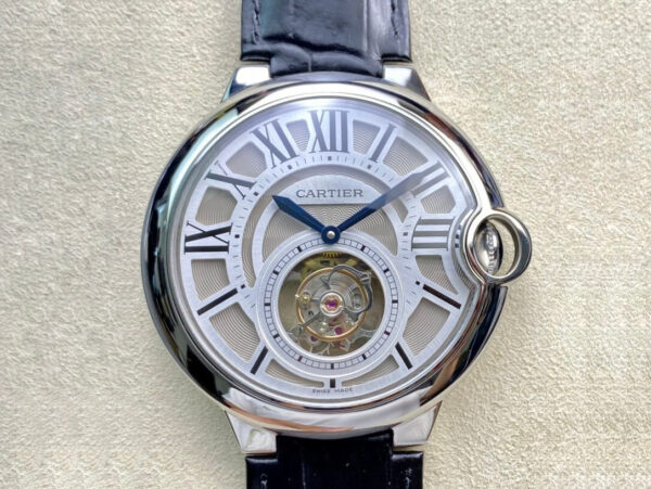 Ballon Bleu De Cartier W6920021 BBR Factory Black Leather Strap Replica Watches - Luxury Replica