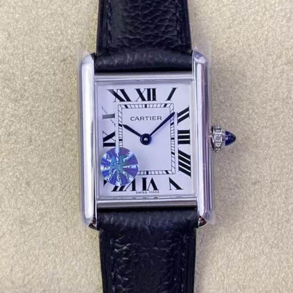 Cartier Tank WSTA0042 AF Factory Black Strap Replica Watches - Luxury Replica