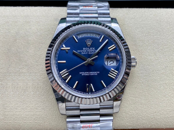 Rolex Day Date M228236-0007 GM Factory V2 Blue Dial Replica Watches - Luxury Replica