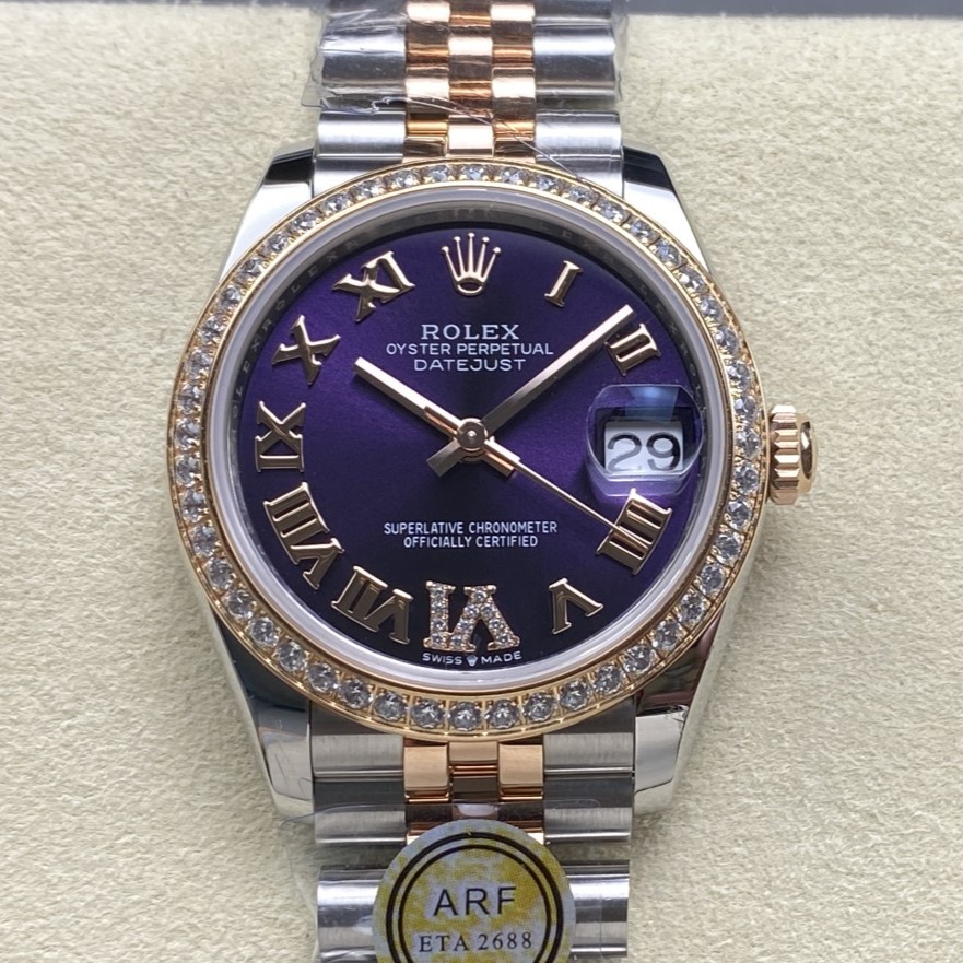 Top Rated AR Factory Rolex Datejust m278381rbr-0020 Super Clone Watch Diamond Set Bezel For Her